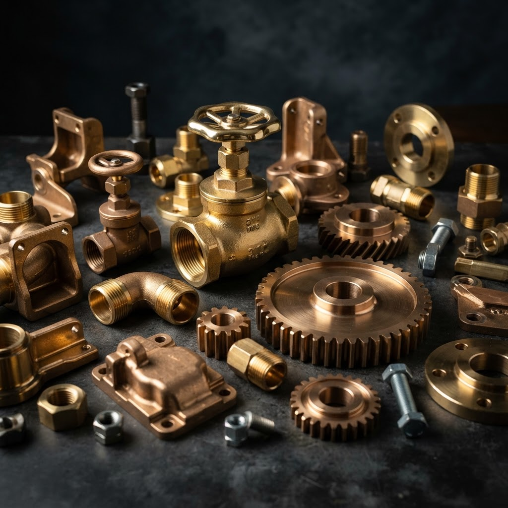 Finished polished brass and bronze castings produced by State Brass
